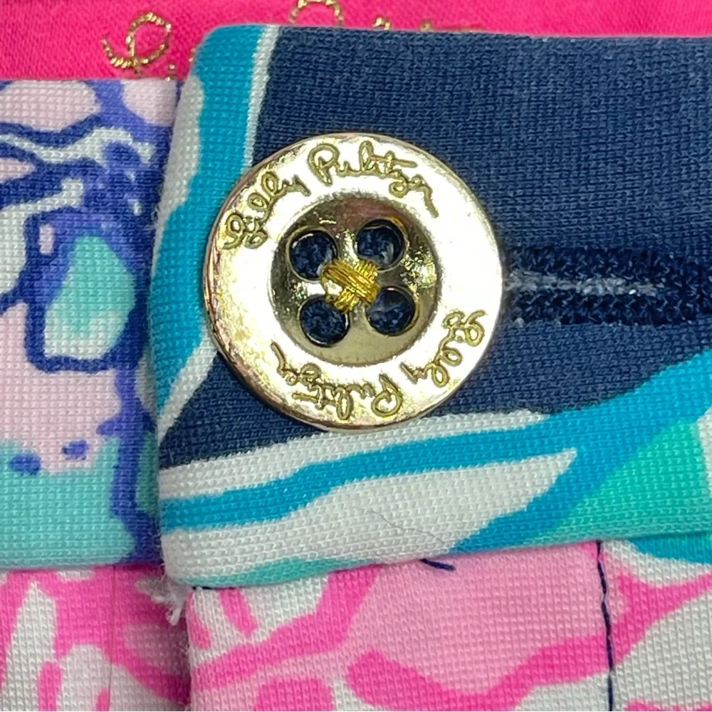 LILLY PULITZER Callahan Knit "On The Vine Floral" Print Blue Pink Stretch Size 2 - Picture 3 of 9